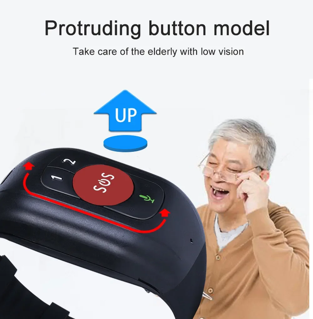 Elderly 4G LTE SOS Watch GPS T - مراجعة Fall Detection Watch وسعره