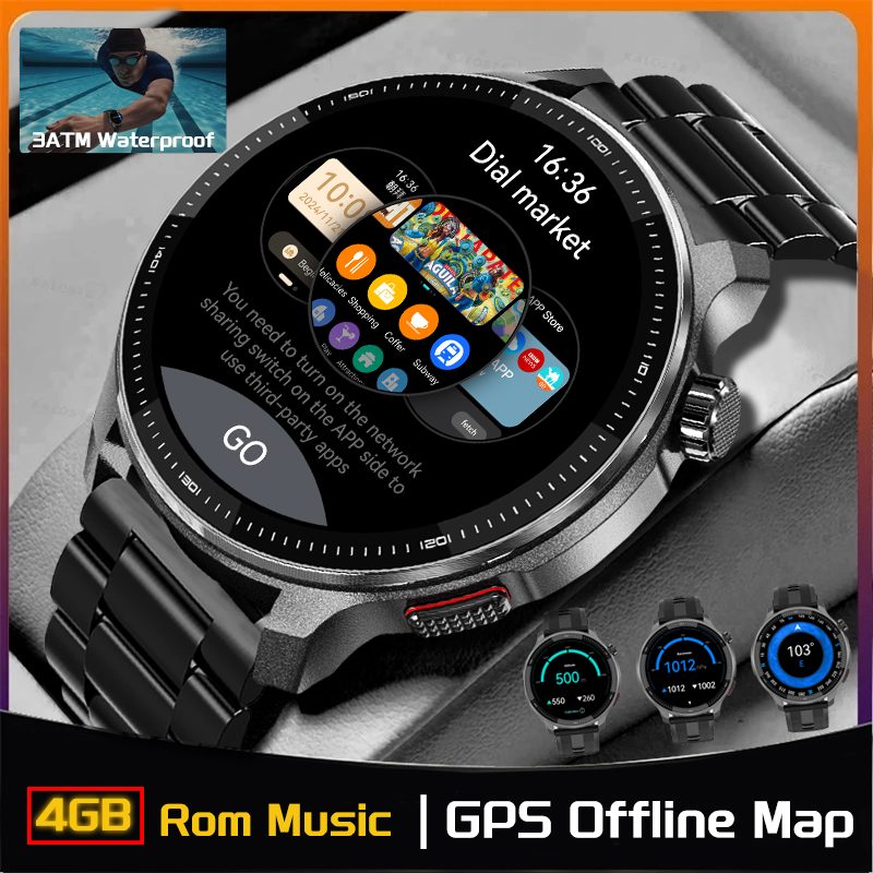 NEW 4G Memory GPS Offline Map  - مراجعة Fall Detection Watch وسعره