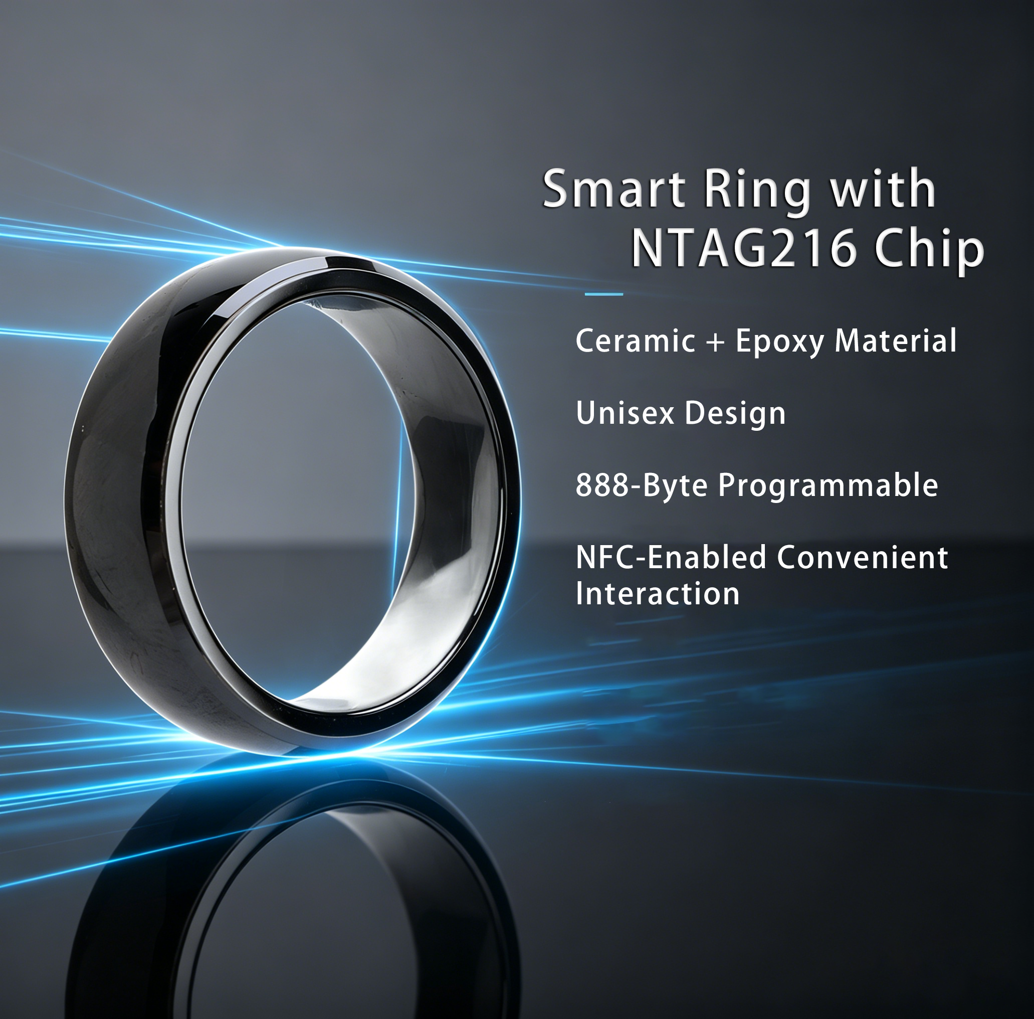 Ntag216 NFC Full Ceramic Smart - مراجعة Smart Ring Nfc Pay وسعره