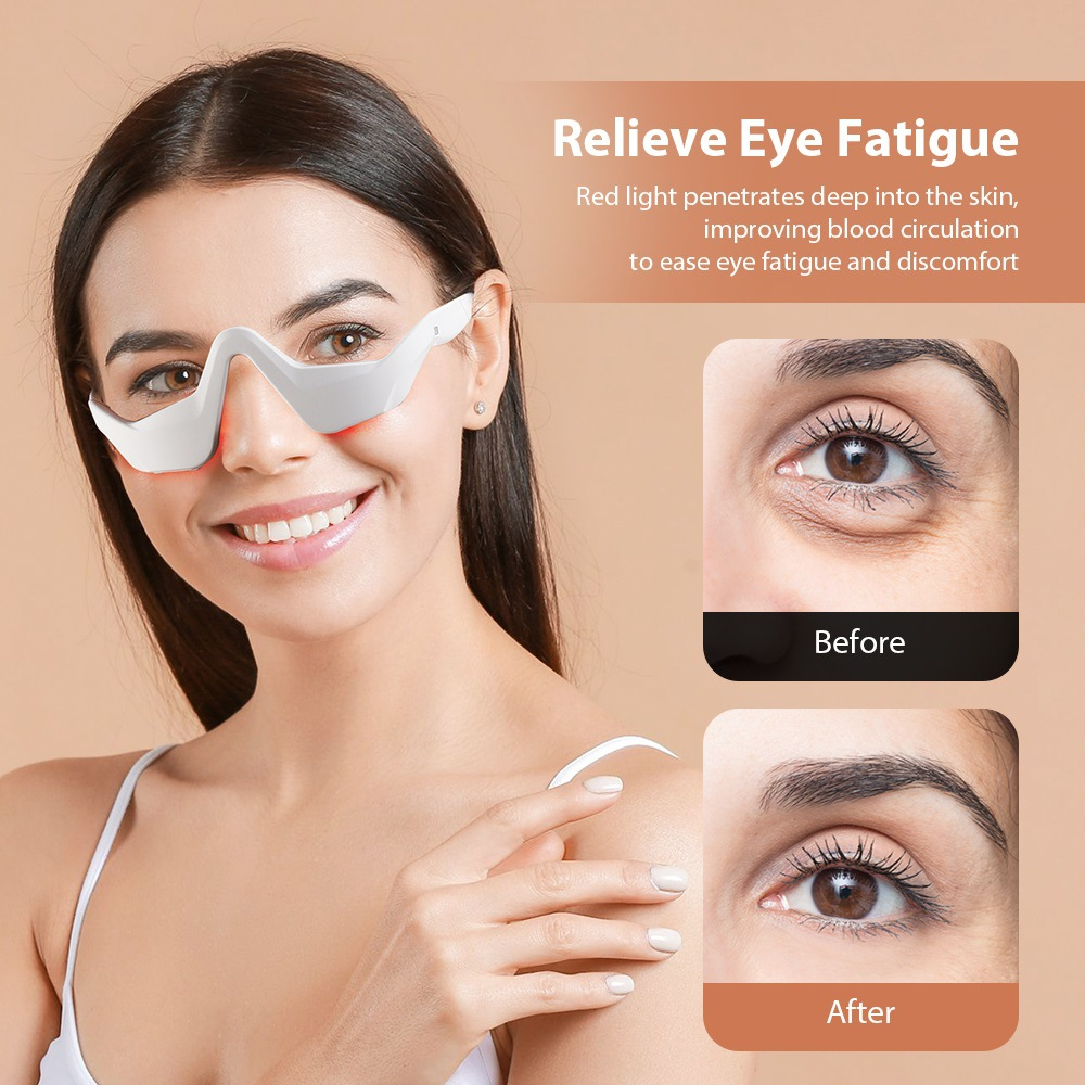 Eye Massager Under Eye Red Lig - مراجعة Light Therapy Glasses وسعره