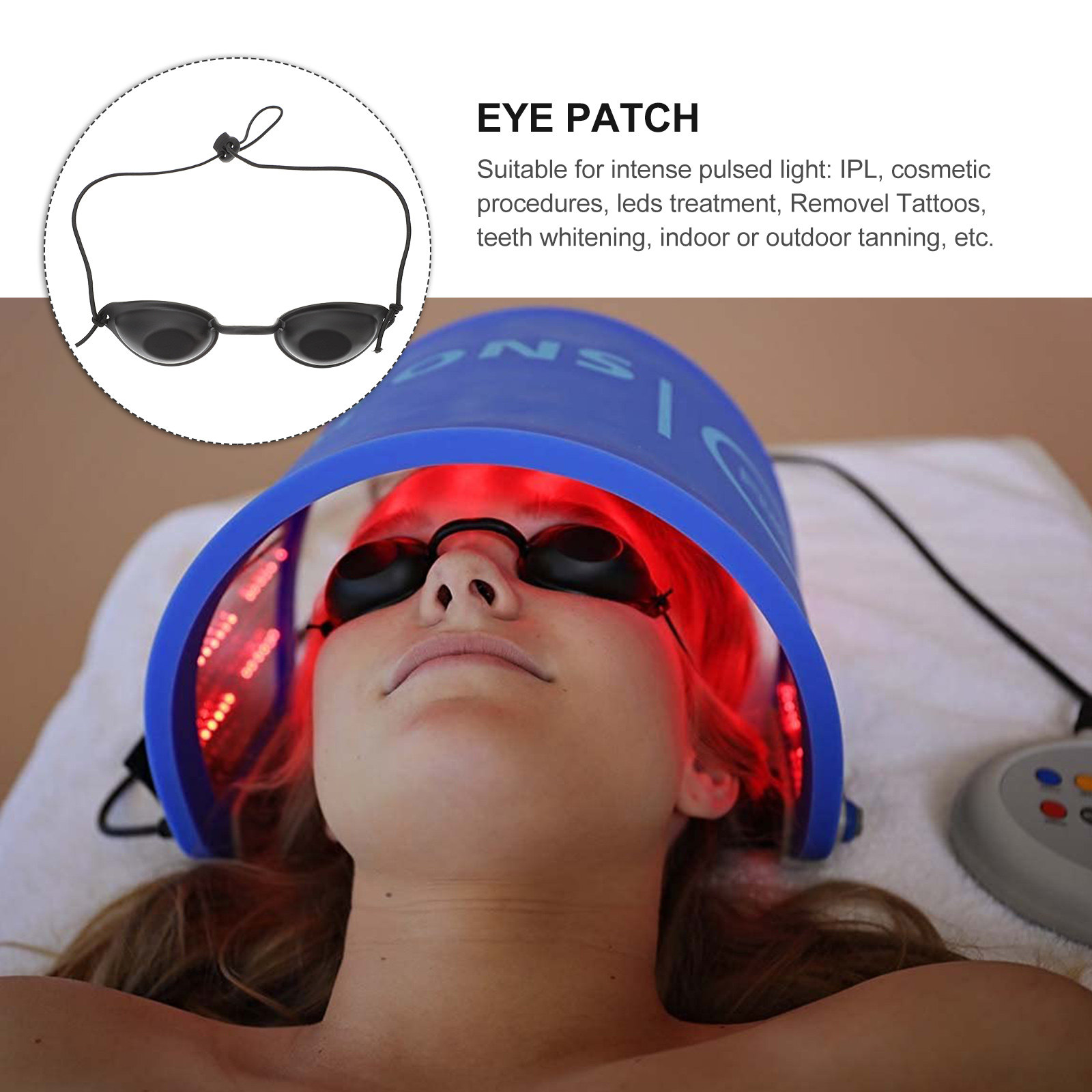 Safety Goggles Eye Patch for P - مراجعة Light Therapy Glasses وسعره
