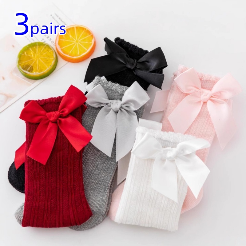 3Pairs/set Baby Girls Socks Bi - مراجعة Baby Sock Oximeter وسعره