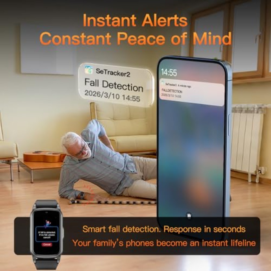 Smart Watch for Seniors with F - مراجعة Fall Detection Watch وسعره