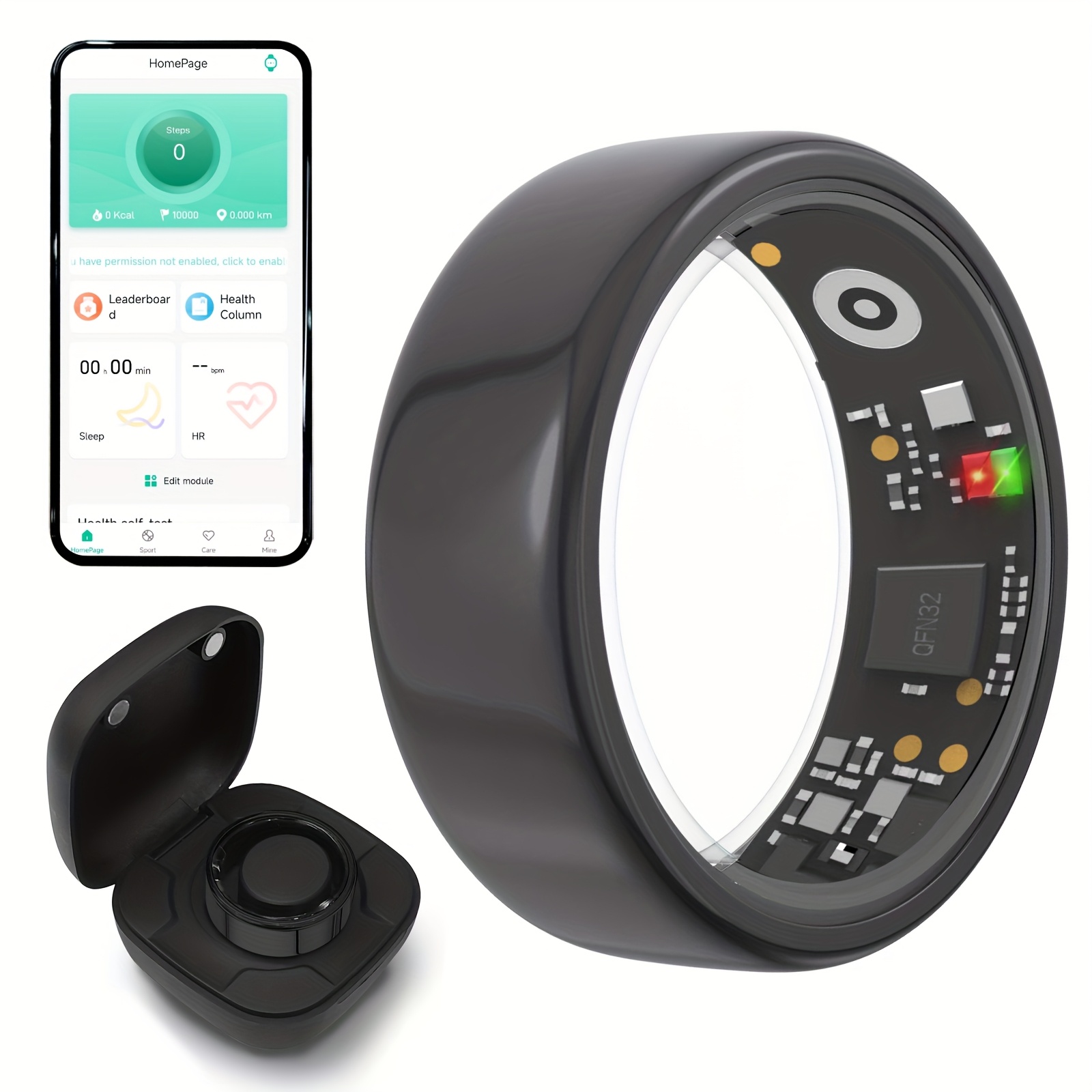 Smart Ring Men Women with Char - مراجعة Temperature Ring Skin وسعره