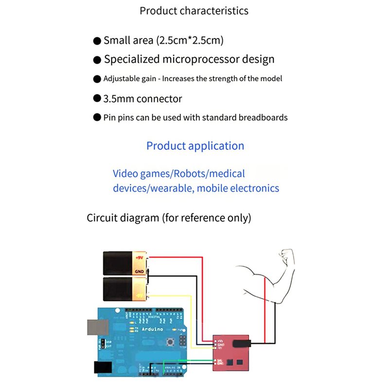 B50B-3X Muscle Electrical Sens - مراجعة Muscle Sensor Emg وسعره